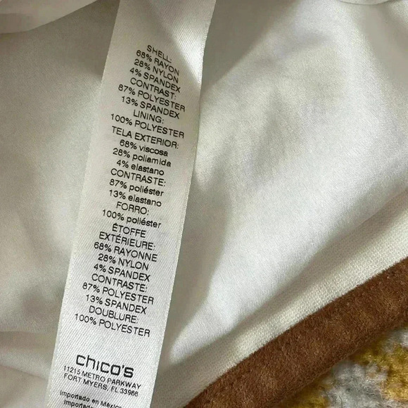 Chicos color block zipper tunic/cardigan L NWOT - Picture 4 of 5